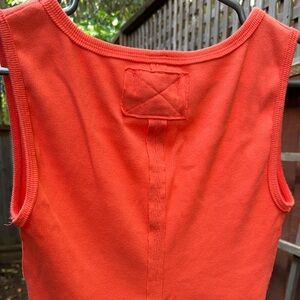 Bright orange cropped tank top Free People, We the Free Hummingbird Tank